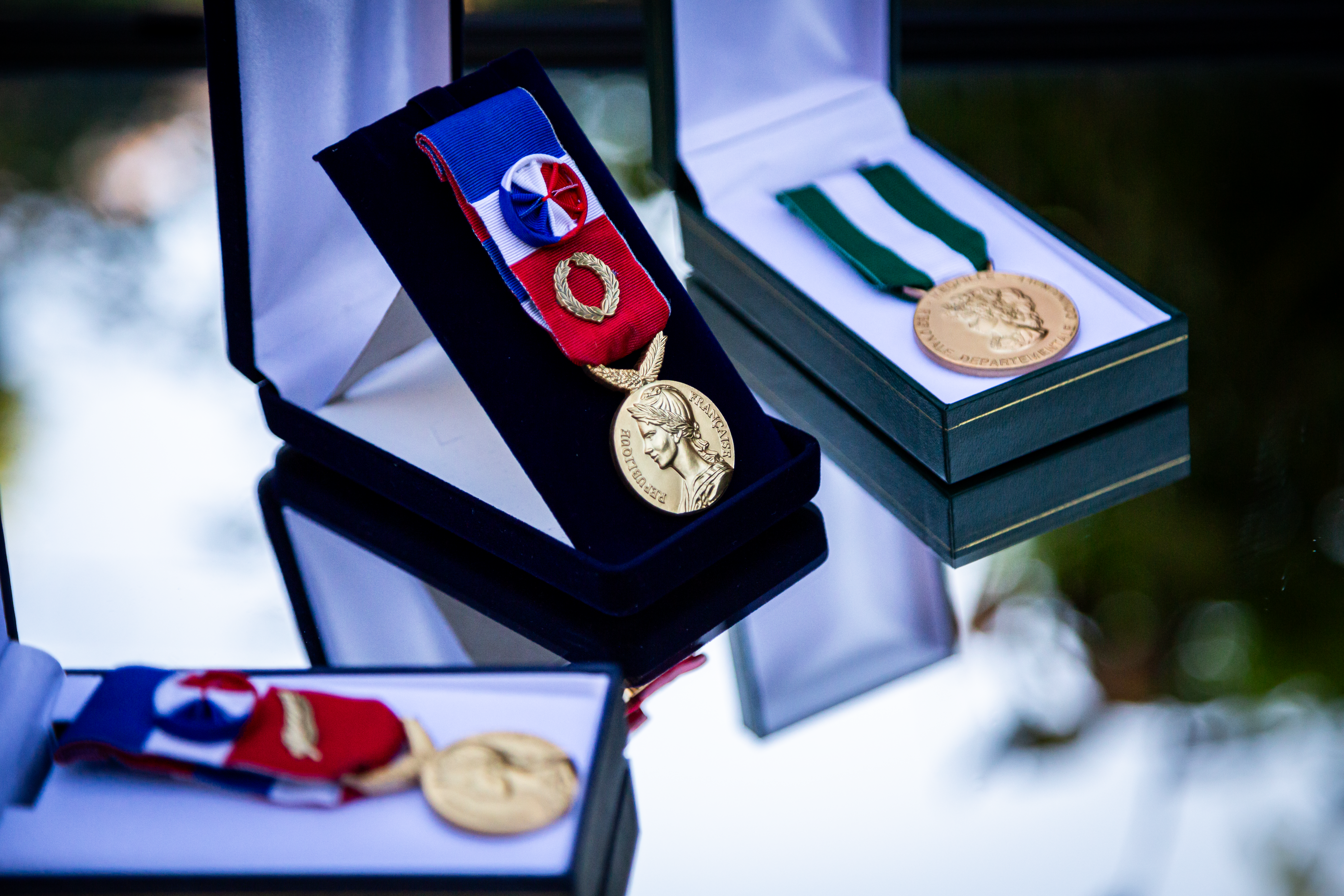 Écrins médaille du travail