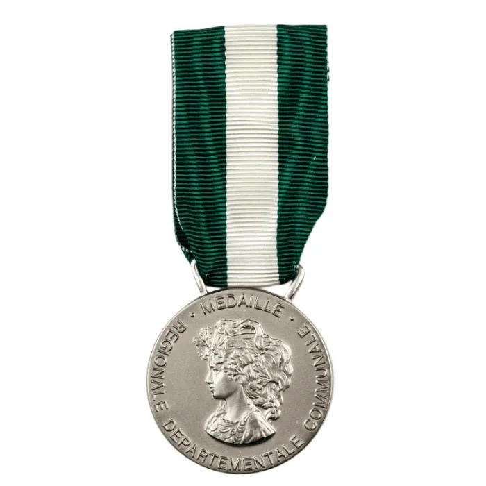 Médaille départementale régionale communale Argent 20 ans secteur public